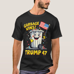 T-shirt Les ordures gagnent Trump 47 Team Garbage Pour Tru