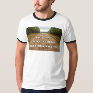 T-shirt Les ours de SlipperyJoe vous tueront empreintes de