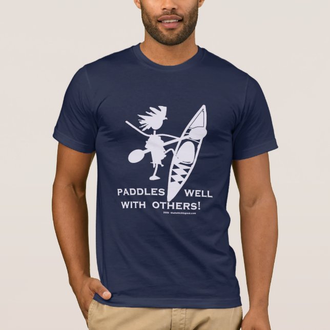 T-shirt Les palettes de kayak de mer jaillissent blanc (Devant)