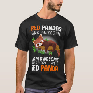 T-shirt Les pandas roux sont géniaux Je suis génial Donc j