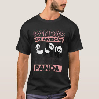 T-shirt Les pandas sont géniaux Je suis génial Donc je sui