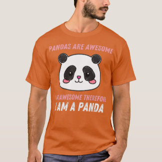 T-shirt Les Pandas Sont Géniaux Je Suis Génial Donc Je Sui