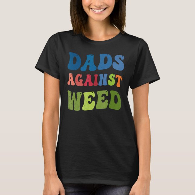 T-shirt Les papas contre les mauvaises herbes de la pelous (Devant)