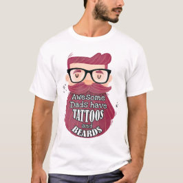 T-shirt Les papas géniaux ont des tatouages et des ours