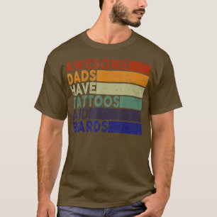T-shirt Les papas géniaux ont des tatouages et des ours Pè