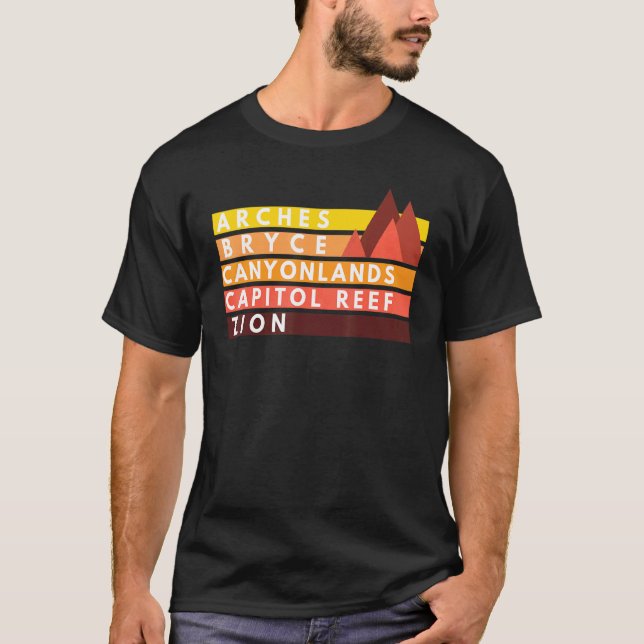 T-shirt Les Parcs Nationaux De L'Utah Utahs Mighty Five So (Devant)