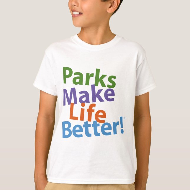 T-shirt Les parcs rendent la vie meilleure ! Logo officiel (Devant)