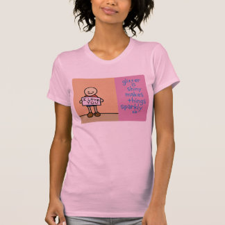 T-shirt les parties scintillantes sont brillantes