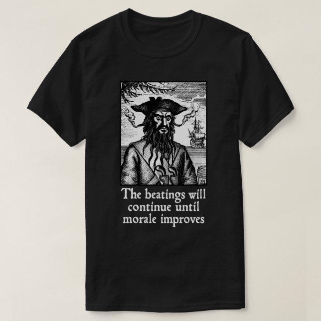 T-shirt Les passages à tabac continueront jusqu'à ce que l (Design devant)