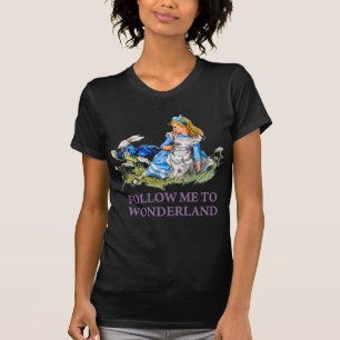 T-shirt Les passages Alice de lapin "me suivent au pays