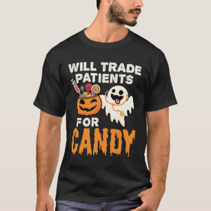 T-shirt Les patients de Candy Halloween Nurse