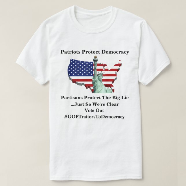 T-shirt Les patriotes protègent la démocratie (Design devant)