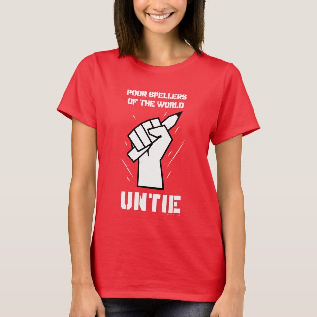 T-shirt Les Pauvres Écrivains Du Monde Untie (Devant)