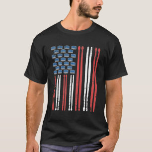 T-shirt Les percussions sur le tambour du drapeau américa