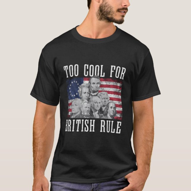 T-shirt Les Pères Fondateurs Trop Cool Pour La Règle Brita (Devant)