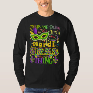 T-shirt Les perles et la lessive C'est une Mardi Gras Thin