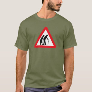 T-shirt Les personnes âgées (1), poteau de signalisation