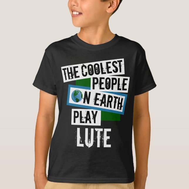 T-shirt Les personnes les plus fraîches sur le luth de jeu (Devant)