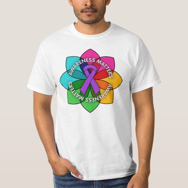 T-shirt Les pétales sont importants pour la sensibilisatio (Devant)