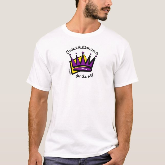 T-shirt Les petits-enfants sont une couronne pour le (Devant)