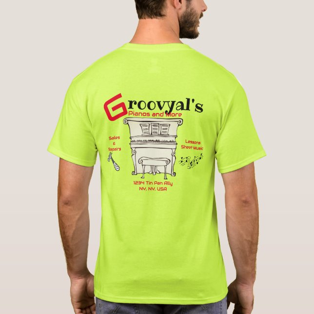 T-shirt Les pianos de Groovyal (Dos)