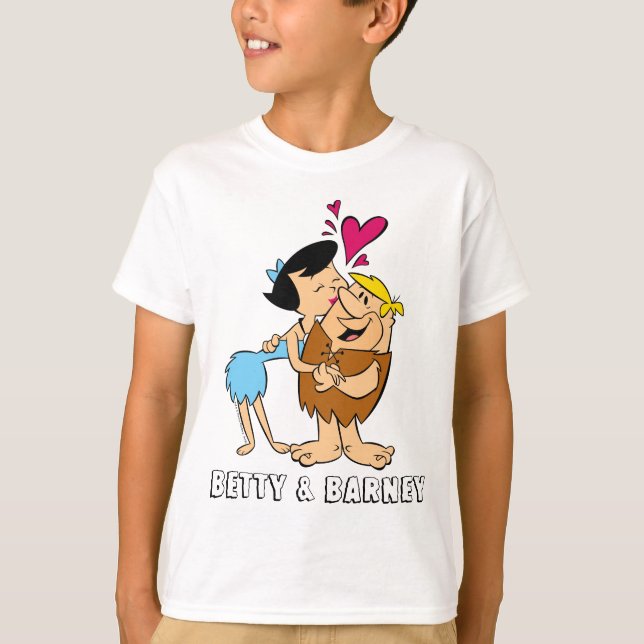 T-shirt Les Pierrafeu | Betty Kissing Barney (Devant)