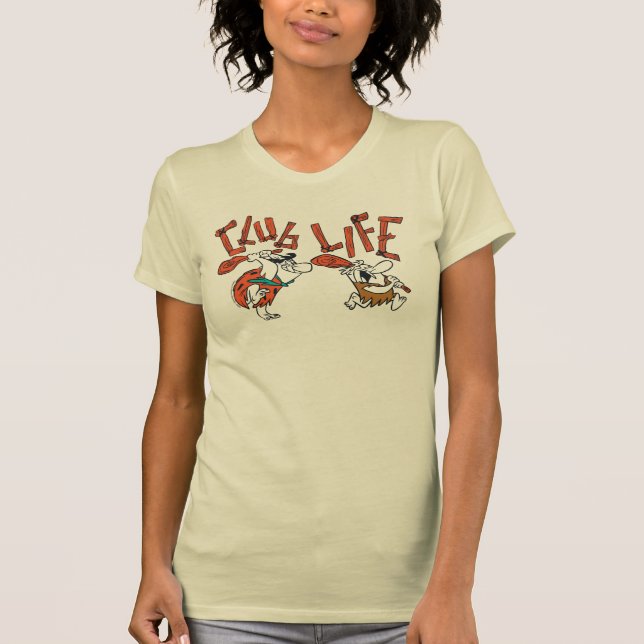 T-shirt Les Pierrafeu | Fred & Barney - Club Life (Devant)