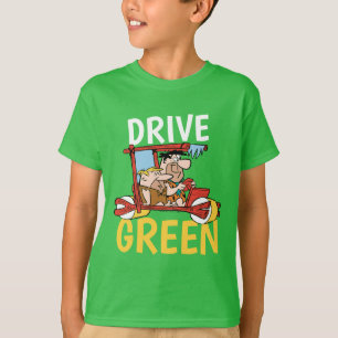 T-shirt Les Pierrafeu Fred & Barney - Drive Green
