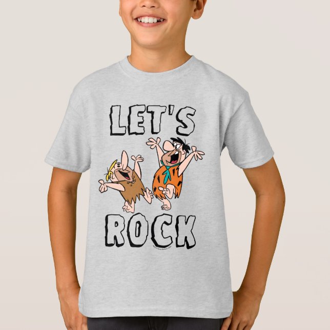 T-shirt Les Pierrafeu | Fred & Barney - Let's Rock (Devant)