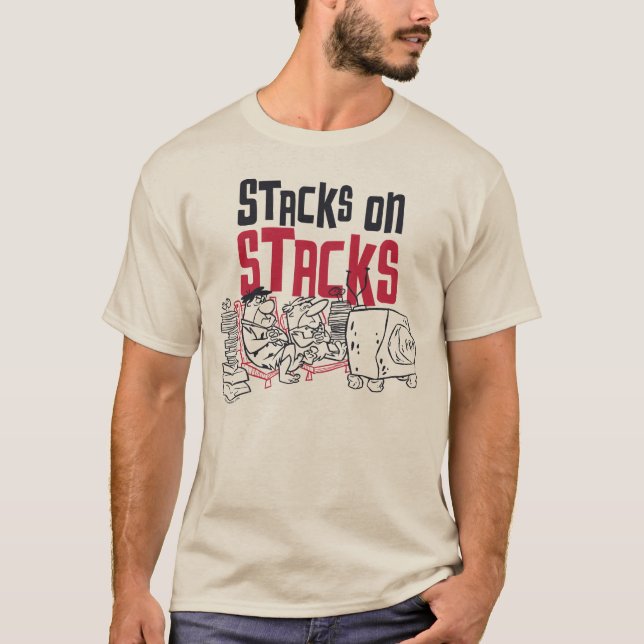 T-shirt Les Pierrafeu | Fred & Barney - Stacks on Stacks (Devant)