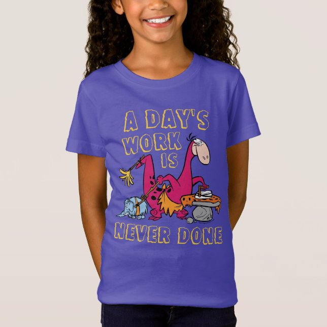 T-Shirt Les Pierrafeu | Maison de nettoyage Dino (Devant)