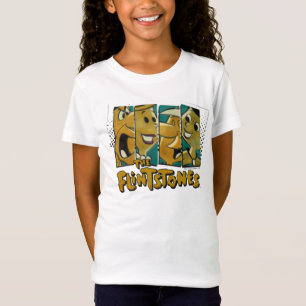 T-Shirt Les Pierrafeu   Panneaux de caractères Retro Comic
