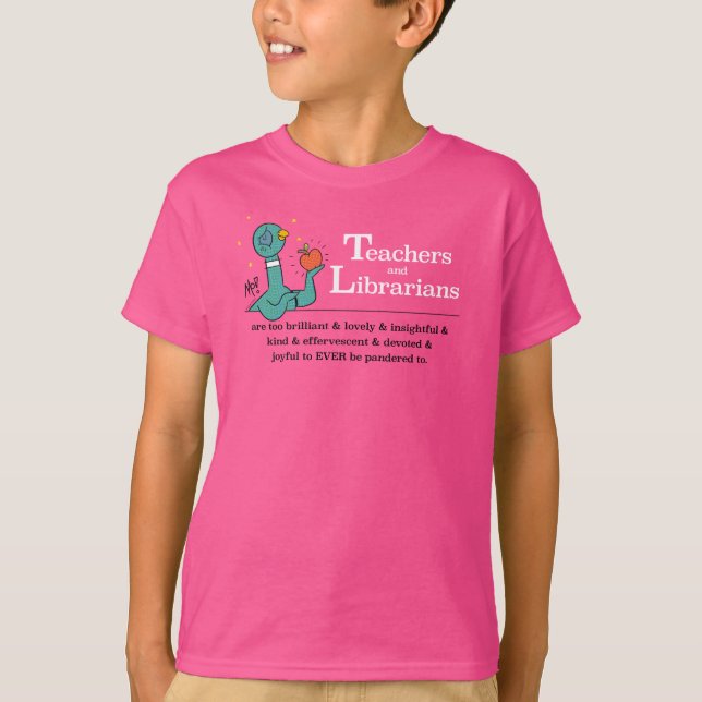 T-shirt Les Pigeons Enseignants et Bibliothécaires Enfants (Devant)