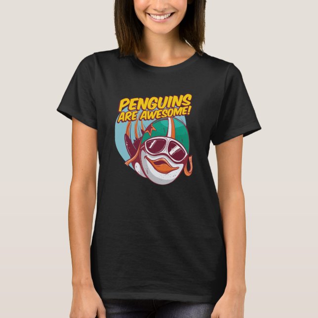 T-shirt Les Pingouins Sont De Magnifiques Pingouins Animau (Devant)