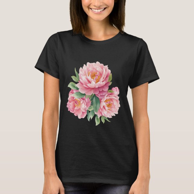 T-shirt Les pivoines (Devant)