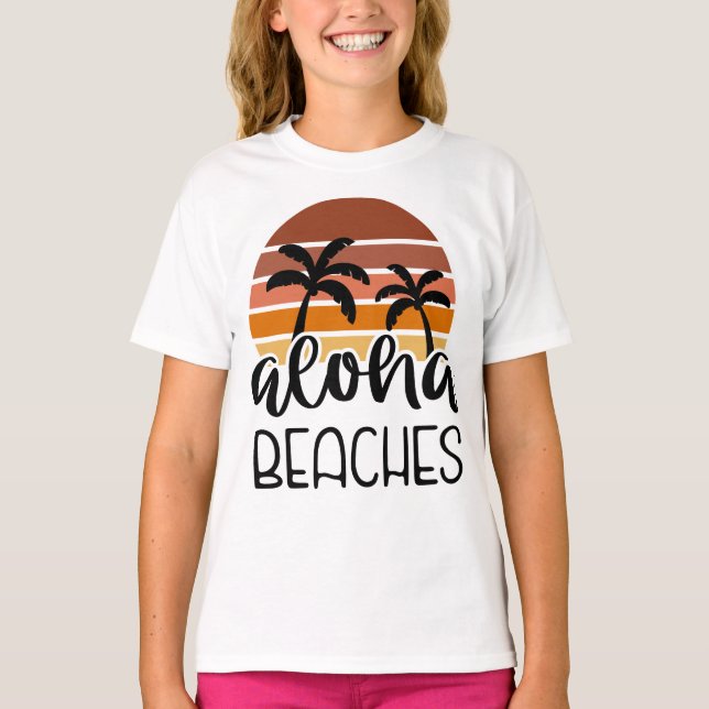 T-shirt Les plages d'Aloha (Devant)