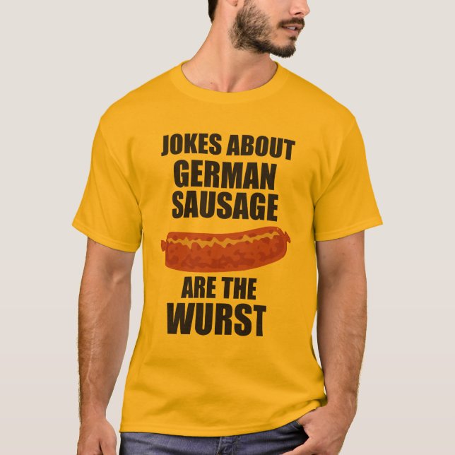 T-shirt Les plaisanteries au sujet de la saucisse (Devant)