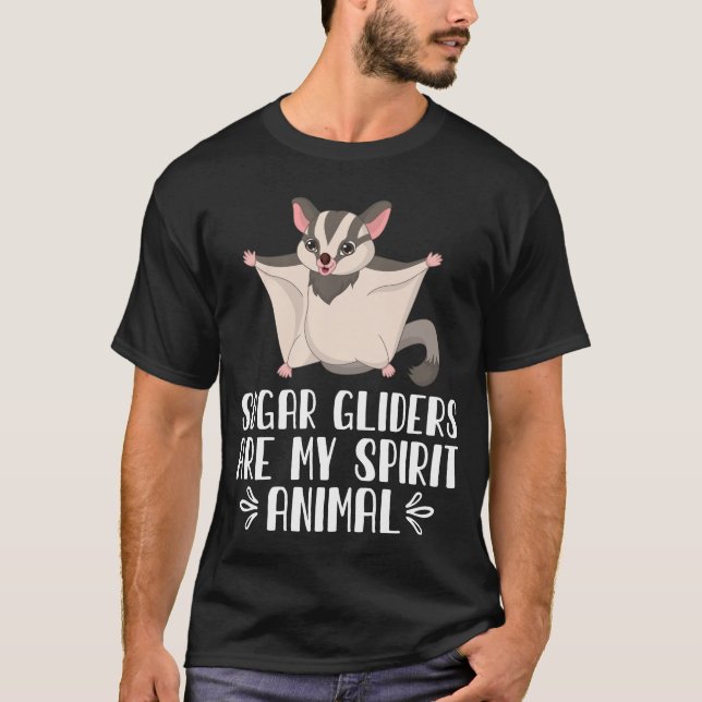 T-shirt Les planeurs de sucre sont mon esprit Animal (Devant)