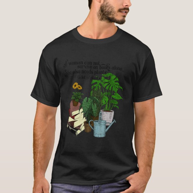 T-shirt Les plantes rendent les gens heureux jardinage dur (Devant)