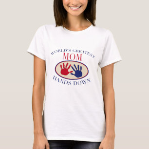 T-shirt Les plus grandes mains de la maman du monde vers