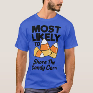 T-shirt Les Plus Probables De Partager Le Candy Corn Enfan