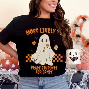 T-shirt Les Plus Probables De Rapprocher Halloween Enseign