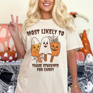 T-shirt Les Plus Probables De Rapprocher Halloween Enseign