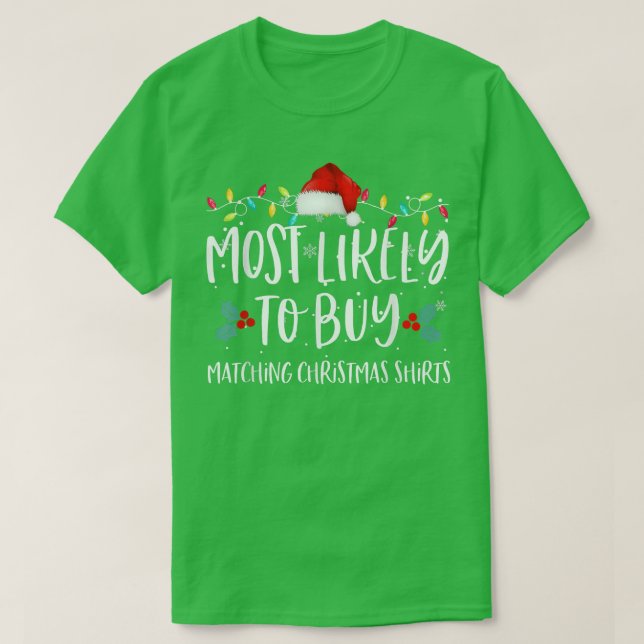 T-shirt Les plus susceptibles d'acheter Correspondance Noë (Design devant)