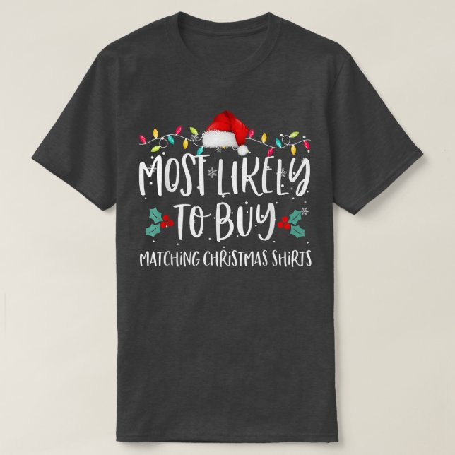 T-shirt Les plus susceptibles d'acheter Correspondance Noë (Design devant)