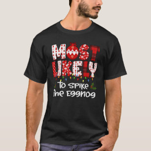 T-shirt Les plus susceptibles d'apparier famille Noël PJs 