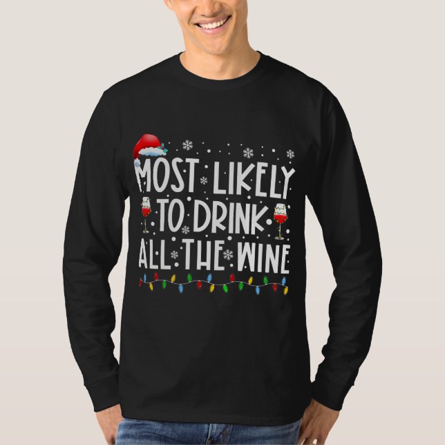 T-shirt Les Plus Susceptibles De Boire Toute L'Équipe Boir (Devant)