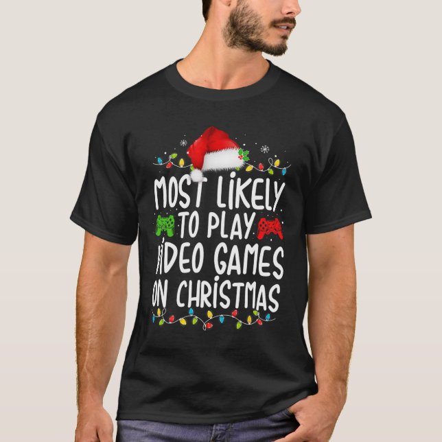 T-shirt Les Plus Susceptibles De Jouer À Des Jeux Vidéo Su (Devant)
