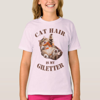 T-shirt Les poils de chat sont mes paillettes