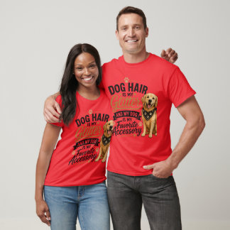 T-shirt Les Poils de Chien Sont Mon Paillettes – Amoureux 